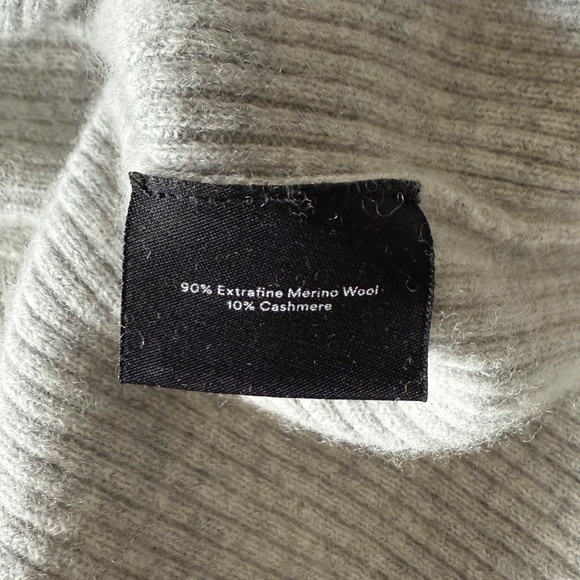 Summersalt Cashmere Funnel Mock Neck Sweater Women’s 1X Gray Quiet Luxury Knit - Picture 6 of 10